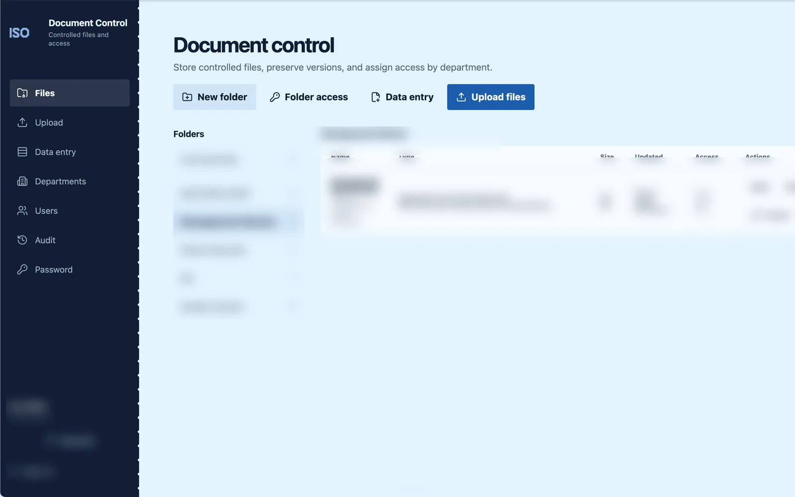 ISO Document Control, private document application by Questili